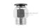 ข้อต่อลมเกลียวมิล (เกลียวนอก x เสียบสาย) ขนาด M16x2.0 x 10 mm