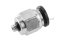 ข้อต่อลมเกลียวมิล (เกลียวนอก x เสียบสาย) ขนาด M5x0.8 x 8 mm