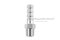 ข้อต่อหางไหลสแตนเลส เกลียวนอกเสียบสาย (เกลียวนอก x หางไหล) ขนาด 1/4"-18 NPT x 10 mm