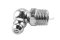 หัวอัดจารบีเหล็กชุบนิกเกิลแบบงอ 90° ขนาด 1/8" เกลียว 28 (BSPT)