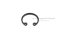 แหวนล็อคใน (OD) 8 mm (เบอร์ 8)  (วัดขนาดวงนอกของแหวนได้ 8.8mm ความหนา 0.4 mm)