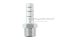 ข้อต่อหางไหลสแตนเลส เกลียวนอกเสียบสาย (เกลียวนอก x หางไหล) ขนาด 1/2" x 14 mm