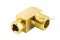 ข้อต่องอ 90° ทองเหลือง (เกลียวนอก x ตาไก่เสียบสาย) 1/4" x 6 mm