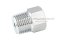 ข้อต่อตรงสแตนเลส (เกลียวนอก x เกลียวใน) 1/2"-14 NPT x 1/4"-18 NPT ข้อต่อแปลง
