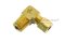 ข้อต่อตาไก่ทองเหลืองแบบงอ 90° (เกลียวนอก x เสียบสาย)  1/4"x 6 mm