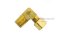 ข้อต่อตาไก่ทองเหลืองแบบงอ 90° (เกลียวนอก x เสียบสาย)  1/4"x 6 mm