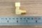 ข้อต่อตาไก่ทองเหลืองแบบงอ 90° (เกลียวนอก x เสียบสาย)  1/4"x 6 mm