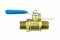บอลวาล์วทองเหลือง Brass ball valve ขนาด 1/4"-19 BSPT  เกลียวนอก x เกลียวนอก
