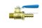 บอลวาล์วทองเหลือง Brass ball valve ขนาด 1/4"-19 BSPT  เกลียวนอก x เสียบสาย