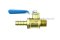 บอลวาล์วทองเหลือง Brass ball valve ขนาด 1/4"-19 BSPT x 5/16"  เกลียวนอก x เสียบสาย