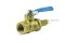บอลวาล์วทองเหลือง Brass ball valve ขนาด 1/4"-19 BSPT  เกลียวใน x เสียบสาย