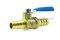 บอลวาล์วทองเหลือง Brass ball valve ขนาด 1/4"-19 BSPT  เสียบสายใหญ่ x เสียบสายใหญ่