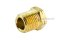 ปลั๊กอุดเกลียวนอกทองเหลือง หัวหกเหลี่ยม  ขนาด 1/4" เกลียว 19 (BSPT) รุ่นหนา ยาว 16.5 mm