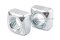 หัวน็อตทรงสี่เหลี่ยมเหล็กชุบซิงค์ (Zinc Plated Square Nut DIN557) ขนาด M12 วงนอก 19 mm สูง 9.6 mm