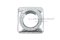 หัวน็อตทรงสี่เหลี่ยมเหล็กชุบซิงค์ (Zinc Plated Square Nut DIN557) ขนาด M12 วงนอก 19 mm สูง 9.6 mm