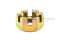 หัวน็อตผ่า-หัวน็อตทรงปราสาท-ทรงมงกุฎ M20x1.5 (ประแจขันเบอร์ 29 สูง 17 mm)