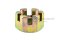 หัวน็อตผ่า-หัวน็อตทรงปราสาท-ทรงมงกุฎ M20x1.5 (ประแจขันเบอร์ 29 สูง 20 mm)