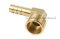 ข้อต่องอ 90°ทองเหลือง (เกลียวนอก x หางไหล) 1/2"x10 mm
