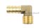 ข้อต่องอ 90°ทองเหลือง (เกลียวนอก x หางไหล) 1/2"x14 mm