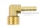 ข้อต่องอ 90°ทองเหลือง (เกลียวนอก x หางไหล) 1/2"x8 mm