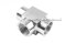 ข้อต่อสามทาง สแตนเลส (เกลียวใน x เกลียวใน x เกลียวใน) 1"-11.5 NPT x 1"-11.5 NPT x 1"-11.5 NPT รุ่นหนาทรงเหลี่ยม