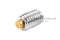 น็อตตัวหนอนสแตนเลส M5x8 ปลายทองเหลือง 2.5x1.2 mm