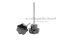 น็อตมือหมุนดอกไม้ แกนสแตนเลส (Star Grip Knob Bolt) ขนาด M4x50 ความโตหัว 24 mm