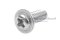 น็อตหัวกลมแฉกแบบติดแหวน สแตนเลส (Phillip Round Head Screw with Flange) ขนาด M4x10 เกลียวตลอด