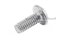 น็อตหัวกลมแฉกแบบติดแหวน สแตนเลส (Phillip Round Head Screw with Flange) ขนาด M4x10 เกลียวตลอด