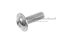 น็อตหัวกลมแฉกแบบติดแหวน สแตนเลส (Phillip Round Head Screw with Flange) ขนาด M4x12 เกลียวตลอด