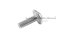 น็อตหัวกลมแฉกแบบติดแหวน สแตนเลส (Phillip Round Head Screw with Flange) ขนาด M4x12 เกลียวตลอด