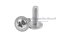น็อตหัวกลมแฉกแบบติดแหวน สแตนเลส (Phillip Round Head Screw with Flange) ขนาด M4x12 เกลียวตลอด