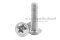 น็อตหัวกลมแฉกแบบติดแหวน สแตนเลส (Phillip Round Head Screw with Flange) ขนาด M4x16 เกลียวตลอด