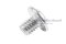 น็อตหัวกลมแฉกแบบติดแหวน สแตนเลส (Phillip Round Head Screw with Flange) ขนาด M4x5 เกลียวตลอด