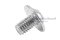 น็อตหัวกลมแฉกแบบติดแหวน สแตนเลส (Phillip Round Head Screw with Flange) ขนาด M4x6 เกลียวตลอด