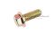 น็อตหัวเหลี่ยมแบบติดจานชุบรุ้ง M12x30 เกรด 10.9 เกลียวตลอด
