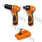 ชุดสว่านกระแทกและไขควงกระแทกไร้สาย 16V XT-16IMDID-202CK PUMPKIN (50438)