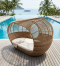 Artificial rattan daybed