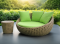 Artificial rattan daybed