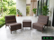 Artificial rattan coffee table set