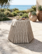 Artificial rattan side table