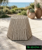 Artificial rattan side table