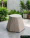 Artificial rattan side table