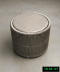 Artificial rattan side table