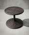 Artificial rattan side table