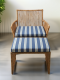 Artificial rattan chair with stool