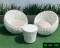 Artificial rattan dinner set
