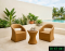 Artificial rattan coffee table set