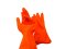 ถุงมือยางสีส้ม  SIZE M ขนาด 8 นิ้ว