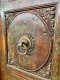 Full Carved Colonial Old Door in Rustic Green